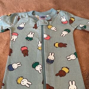 Hanna Andersson Miffy onesie pajamas. Size 12-18 months.